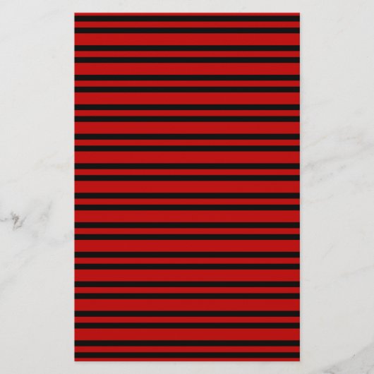 Rot-Schwarz-Streifenmuster Briefpapier (Vorderseite)