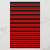 Rot-Schwarz-Streifenmuster Briefpapier (Rückseite)