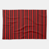 Rot-Schwarz-Streifenmuster Geschirrtuch (Horizontal)