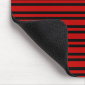 Rot-Schwarz-Streifenmuster Mousepad (Ecke)