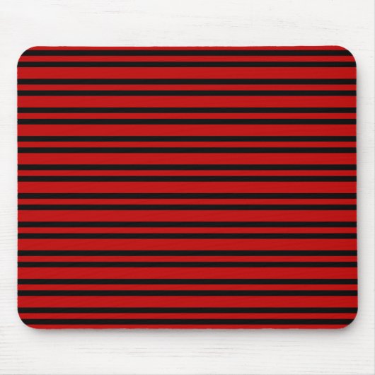 Rot-Schwarz-Streifenmuster Mousepad (Vorne)