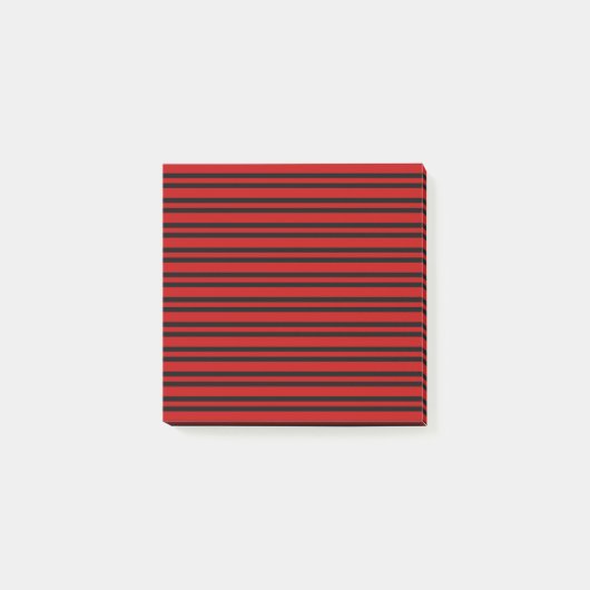 Rot-Schwarz-Streifenmuster Post-it Klebezettel (Vorderseite)