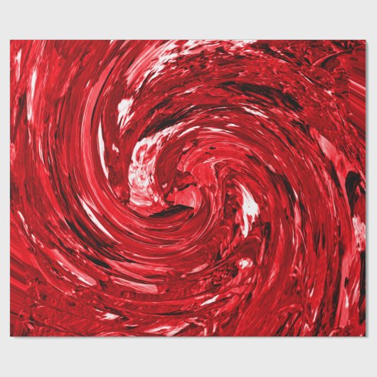 Rot-Schwarz-Swirt-Design Geschenkpapier (Flach)