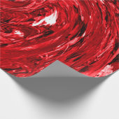 Rot-Schwarz-Swirt-Design Geschenkpapier (Ecke)