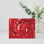 Rot-Schwarz-Swirt-Design Postkarte (Stehend Vorderseite)
