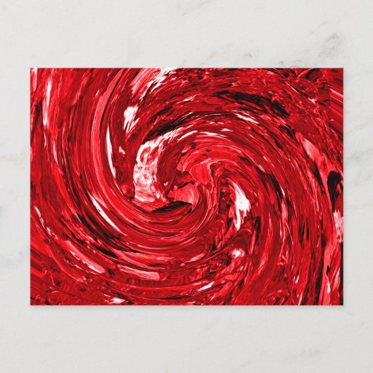 Rot-Schwarz-Swirt-Design Postkarte (Vorderseite)