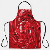 Rot-Schwarz-Swirt-Design Schürze (Vorderseite)