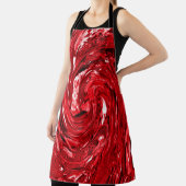 Rot-Schwarz-Swirt-Design Schürze (InSitu)