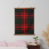 Rot-Schwarz-Tartan-Muster Wandteppich Mit Holzrahmen (Schlafzimmer)