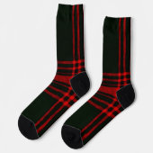 Rot-Schwarz-Tartan-Mustersocken Socken (Linkes Detail)