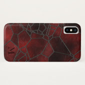 Rot-Schwarz-Texturglas Case-Mate iPhone Hülle (Rückseite (Horizontal))