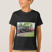Rot-Schwarz-Train Dunkelgraue Jungen T - Shirt (Vorderseite)