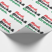 Rot, schwarz u. grün geschenkpapier (Ecke)