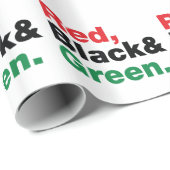 Rot, schwarz u. grün geschenkpapier (Rolleneckpunkt)