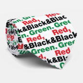 Rot, schwarz u. grün krawatte (Gerollt)