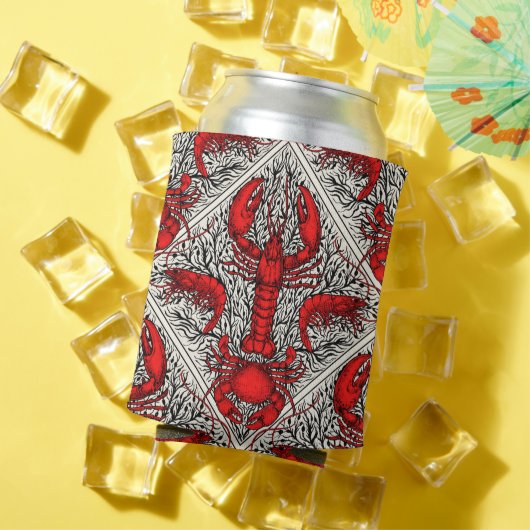 Rot, Schwarz und Elfenbein Dosenkühler (In Situ Sommer)