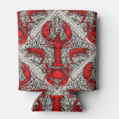 Rot, Schwarz und Elfenbein Dosenkühler (Rückseite)