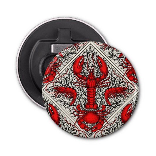 Rot, Schwarz und Elfenbein Flaschenöffner (Vorderseite)