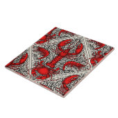 Rot, Schwarz und Elfenbein Fliese (Seite)