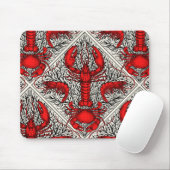 Rot, Schwarz und Elfenbein Mousepad (Mit Mouse)