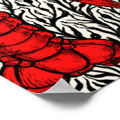 Rot, Schwarz und Elfenbein Poster (Ecke)