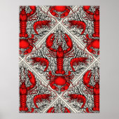 Rot, Schwarz und Elfenbein Poster (Vorne)