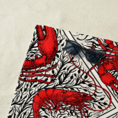 Rot, Schwarz und Elfenbein Strandtuch (Beispiel)