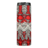 Rot, Schwarz und Elfenbein Thermosbecher (Rückseite)