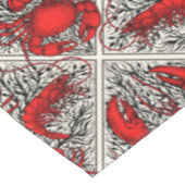 Rot, Schwarz und Elfenbein Tischdecke (Schrägansicht)