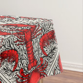 Rot, Schwarz und Elfenbein Tischdecke (Beispiel)