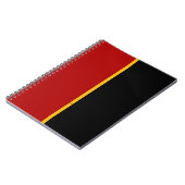 Rot, Schwarz und Gelb CUSTOM Notizblock (Linke Seite)