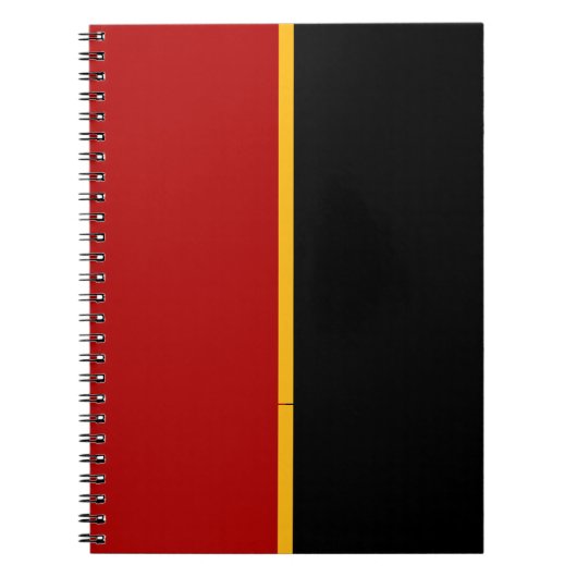 Rot, Schwarz und Gelb CUSTOM Notizblock (Vorderseite)
