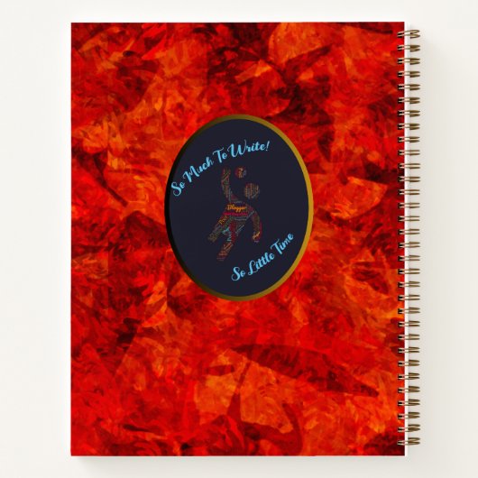 Rot, Schwarz und Gold Notizblock (Rückseite)