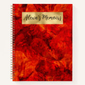 Rot, Schwarz und Gold Notizblock (Vorderseite)