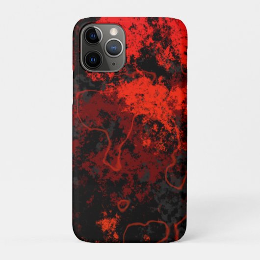 Rot, Schwarz und Graumarmor Abstrakt Case-Mate iPhone Hülle (Rückseite)
