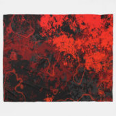 Rot, Schwarz und Graumarmor Abstrakt Fleecedecke (Vorderseite (Horizontal))
