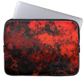 Rot, Schwarz und Graumarmor Abstrakt Laptopschutzhülle (Vorderseite)
