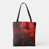 Rot, Schwarz und Graumarmor Abstrakt Tasche (Rückseite)