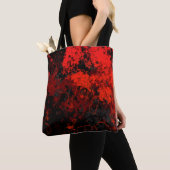 Rot, Schwarz und Graumarmor Abstrakt Tasche (Von Nahem)