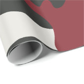 Rot, Schwarz und Gray Camouflage Style Geschenkpapier (Rolleneckpunkt)