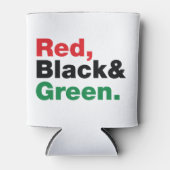 Rot, Schwarz und Grün. Dosenkühler (Vorderseite)