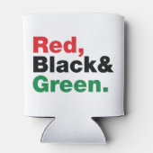 Rot, Schwarz und Grün. Dosenkühler (Rückseite)