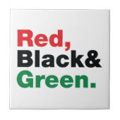 Rot, Schwarz und Grün. Fliese (Vorderseite)