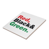 Rot, Schwarz und Grün. Fliese (Seite)