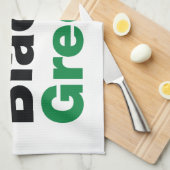 Rot, Schwarz und Grün. Geschirrtuch (Viertel Falte)