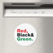 Rot, Schwarz und Grün. Magnet (In Situ (Geschirrspüler))