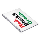 Rot, Schwarz und Grün. Notizblock (Rechte Seite)