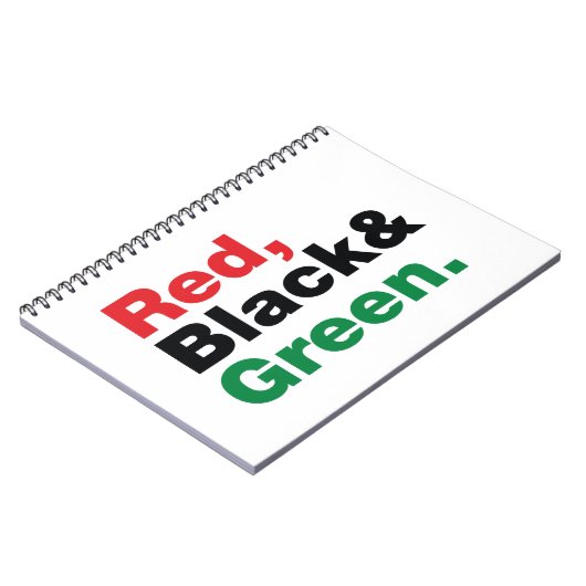 Rot, Schwarz und Grün. Notizblock (Linke Seite)