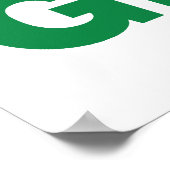 Rot, Schwarz und Grün. Poster (Ecke)