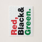 Rot, Schwarz und Grün. Puzzle (Vertikal)